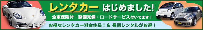 レンタカーはじめました